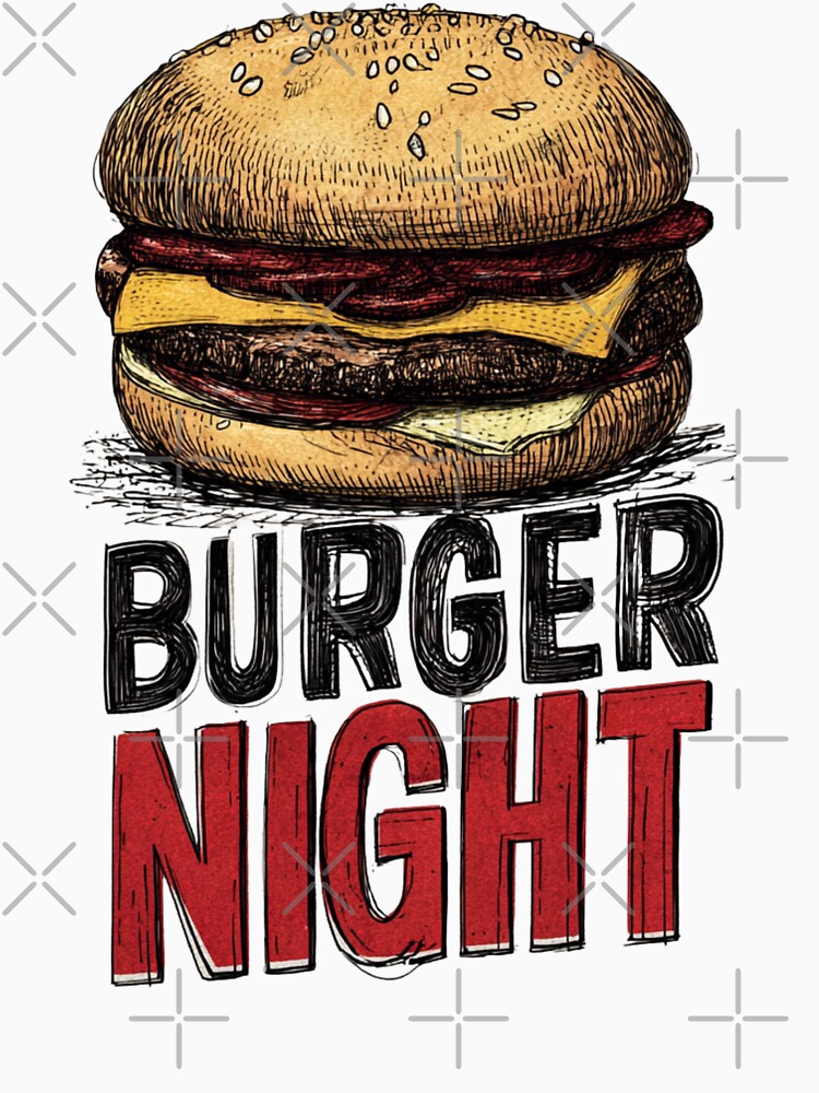 Burger Night by StudioRedKoala T-Shirts, Hoodie, Sweatshirt | BlankRebels.com (Image 3)