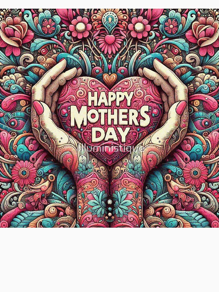 Happy Mothers Day Heart by Illuministique T-Shirts, Hoodie, Sweatshirt | BlankRebels.com (Image 3)