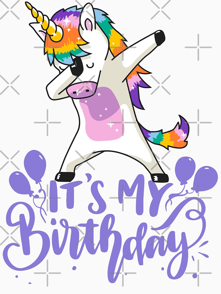 Dabbing Party Unicorn Birthday Unicorn Squad It's My Birthday Kids Youth Boys Girls Cute Unicorn Kawaii Men... (Image 3)