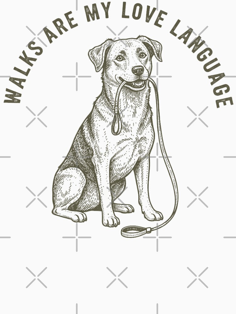 Walks Are My Love Language Dog Vintage Dog Lover Tee by DIRTYSKETCHH Hoodie, Sweatshirt | BlankRebels.com (Image 2)