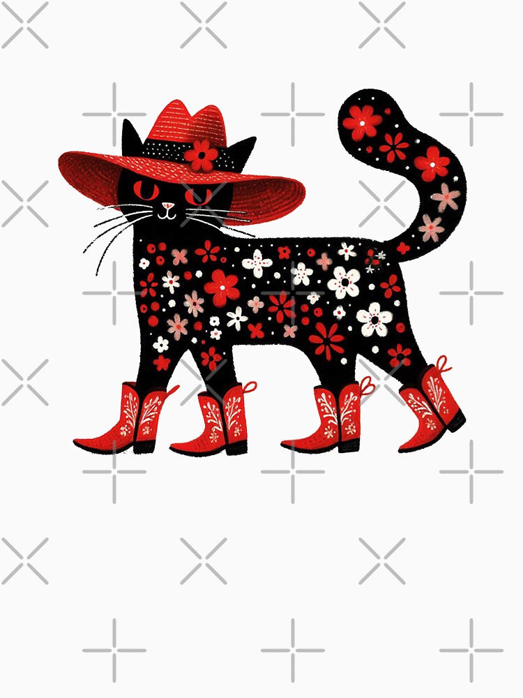 Floral Cowboy Cat Stroll by zzz888 T-Shirts, Hoodie, Sweatshirt | BlankRebels.com (Image 3)