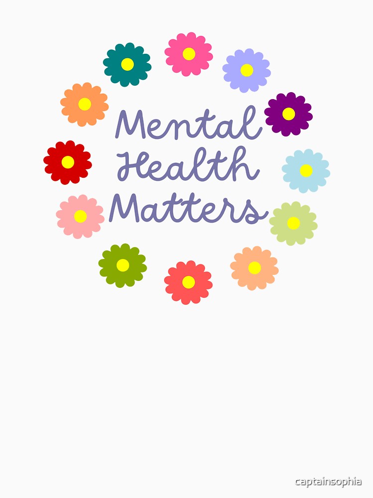 Mental Health Matters Flower Pattern by captainsophia T-Shirts, Hoodie, Sweatshirt | BlankRebels.com (Image 3)