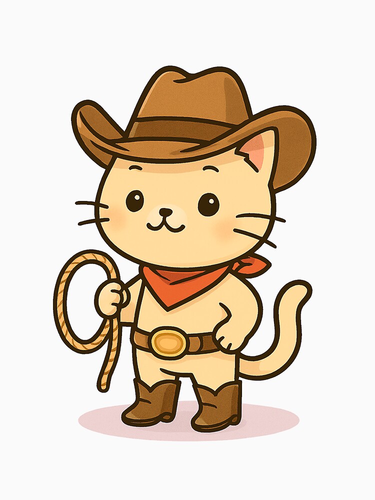 Cute Cowboy Cat Cartoon by HoopeStylee T-Shirts, Hoodie, Sweatshirt | BlankRebels.com (Image 3)