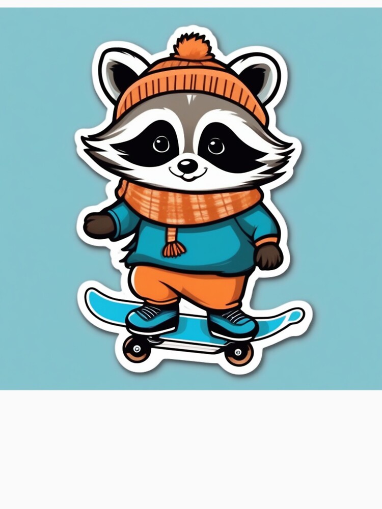 Skating Raccoon by GreycoFair T-Shirts, Hoodie, Sweatshirt | BlankRebels.com (Image 2)