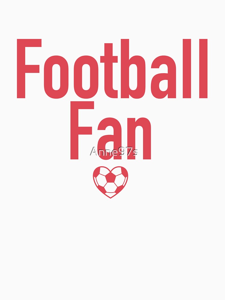 Football Fan Heart Typography Red by Anne97s