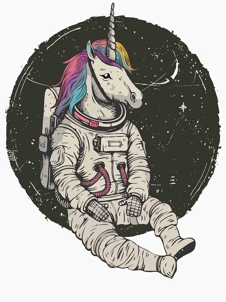 Unicorn In Space / Unicorn Print by Thehatinthecat T-Shirts, Hoodie, Sweatshirt | BlankRebels.com (Image 3)