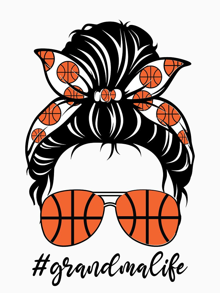 Basketball Grandma Life Messy Bun by clothesy7