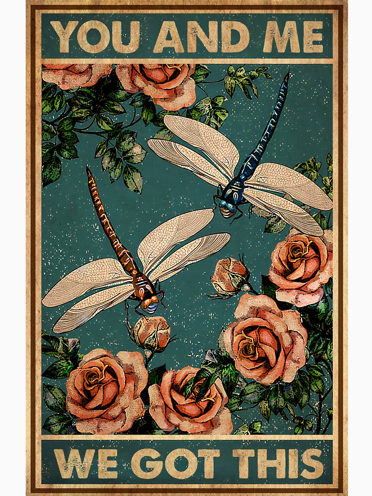 You and Me We Got This Poster, Hippie Poster, Hippie Wall Art, Hippie Room Decor, Hippie Decor, Dragonfly Wall... (Image 3)