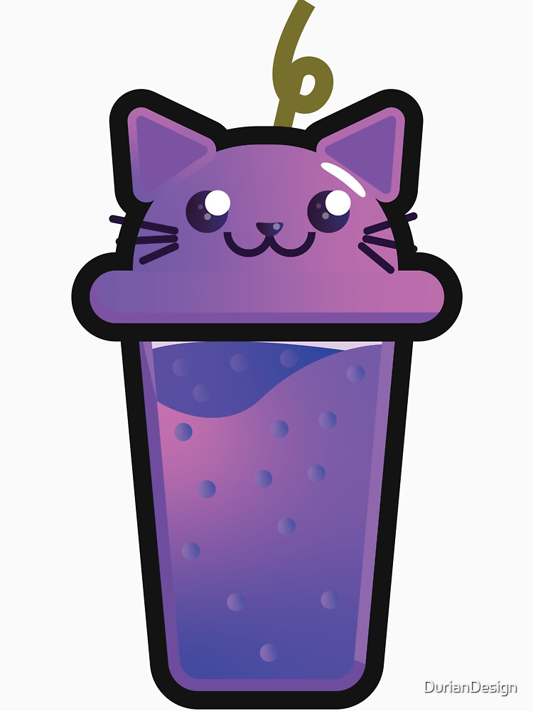 Cute Boba Blueberry Cat Kawaii by DurianDesign T-Shirts, Hoodie, Sweatshirt | BlankRebels.com (Image 3)