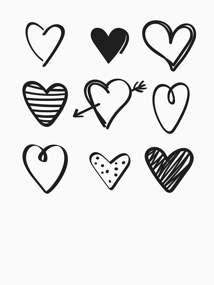 Hand Drawn Hearts by AnnPrecious T-Shirts, Hoodie, Sweatshirt | BlankRebels.com (Image 3)
