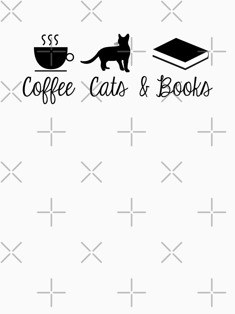 Coffee Cats And Books by ElevenFlowers T-Shirts, Hoodie, Sweatshirt | BlankRebels.com (Image 3)