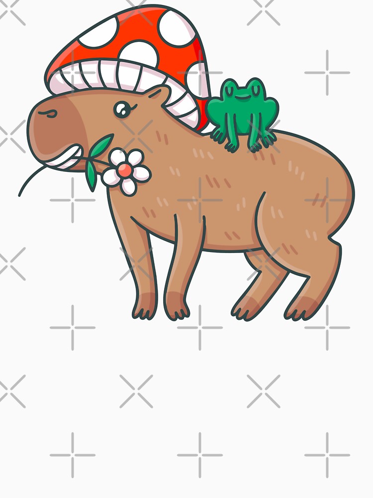 Mushroom Capybara by musingtreeart T-Shirts, Hoodie, Sweatshirt | BlankRebels.com (Image 3)