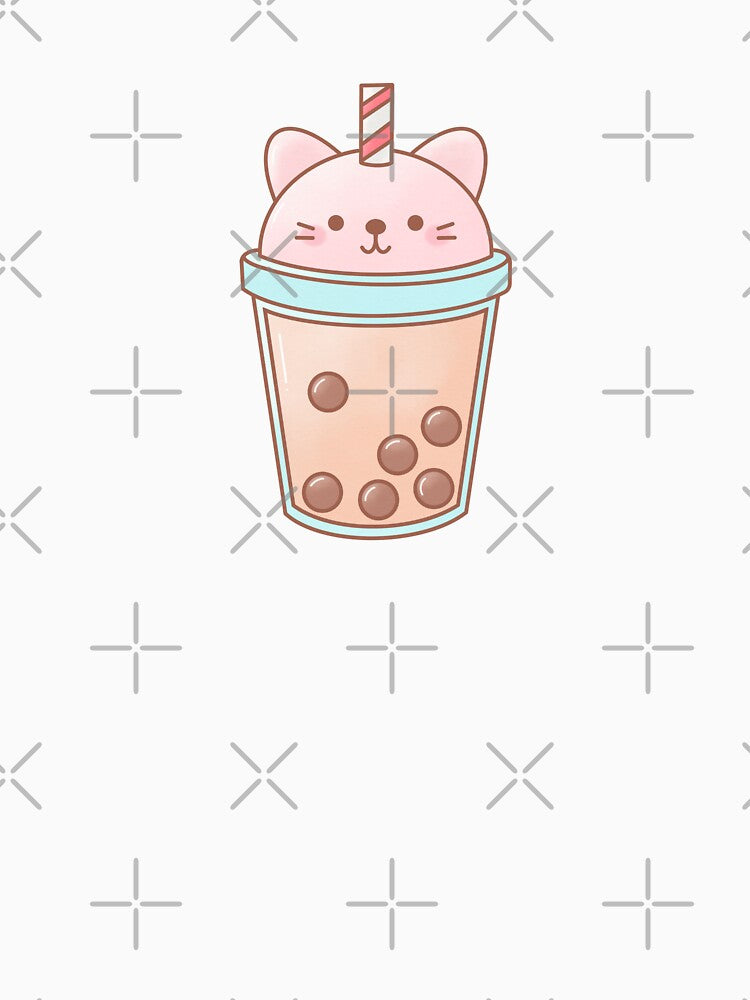 Cute Little Cat Boba Pearl Bubble Milk Tea by nuchz T-Shirts, Hoodie, Sweatshirt | BlankRebels.com (Image 3)