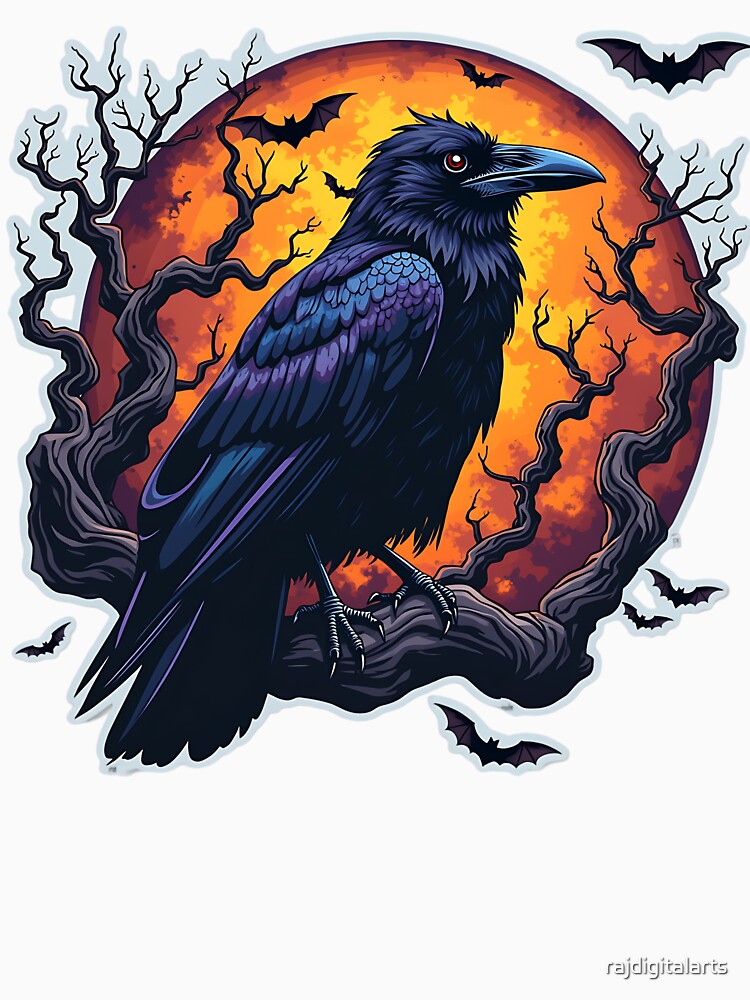 gothic crow by rajdigitalarts T-Shirts, Hoodie, Sweatshirt | BlankRebels.com (Image 3)