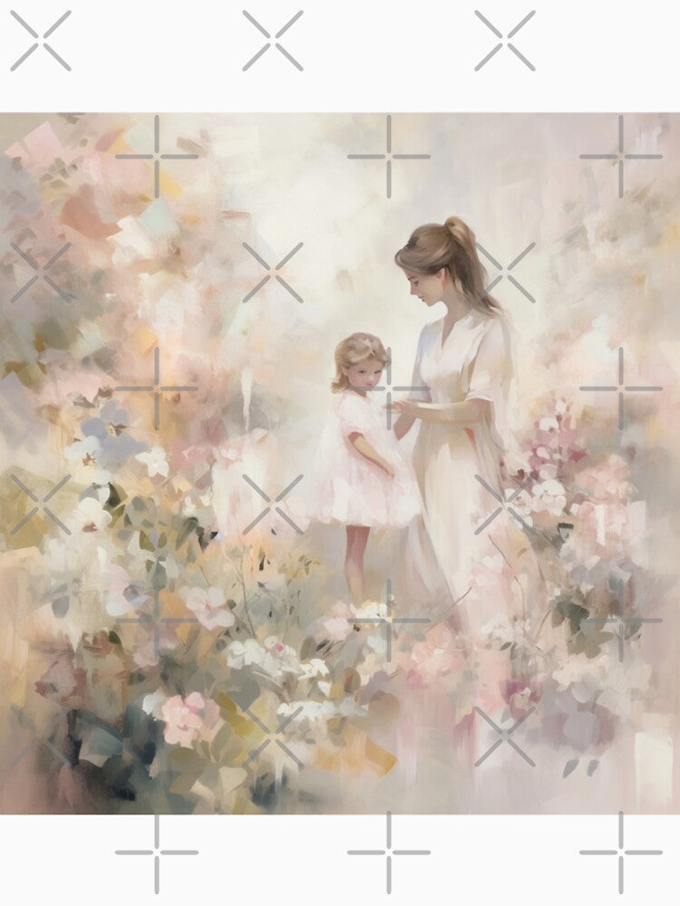 Coquette aesthetic vintage painting of a a mom and daughter by Coquette Art T-Shirts, Hoodie, Sweatshirt (Image 2)