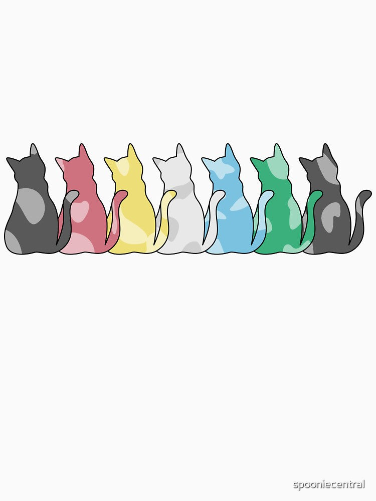 Cute Cats in the Disability Pride Flag by spooniecentral T-Shirts, Hoodie, Sweatshirt | BlankRebels.com (Image 3)