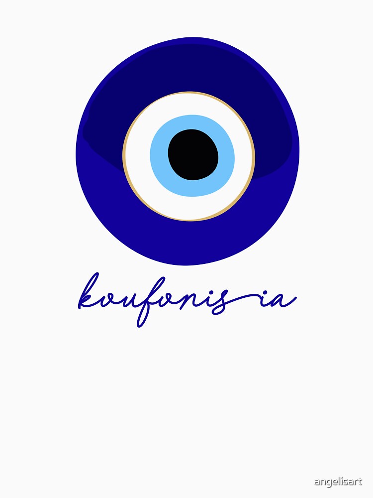 KOUFONISIA - GREECE, EVIL EYE, Mati blue white. by angelisart T-Shirts, Hoodie, Sweatshirt | BlankRebels.com (Image 3)
