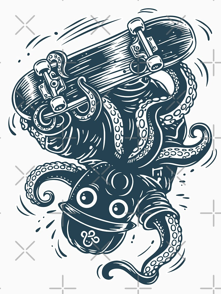 Octo Skater by TeeCodes T-Shirts, Hoodie, Sweatshirt | BlankRebels.com (Image 3)