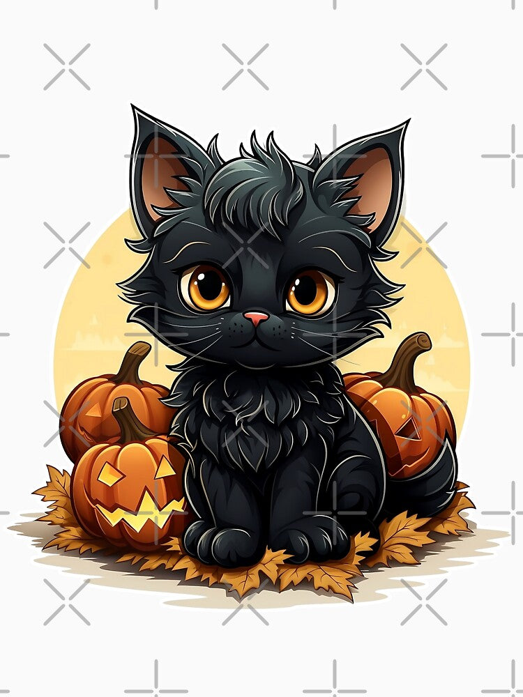 Halloween black cat and pumpkins by Hiszpanka T-Shirts, Hoodie, Sweatshirt | BlankRebels.com (Image 3)