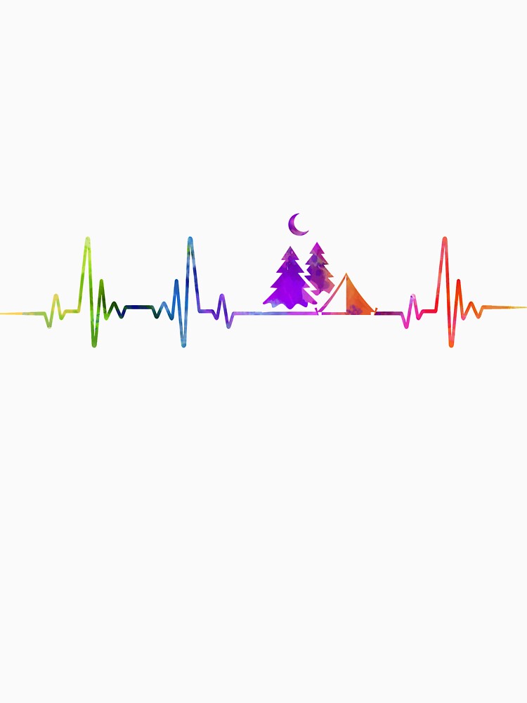 camping heartbeat watercolor by loves789 T-Shirts, Hoodie, Sweatshirt | BlankRebels.com (Image 3)