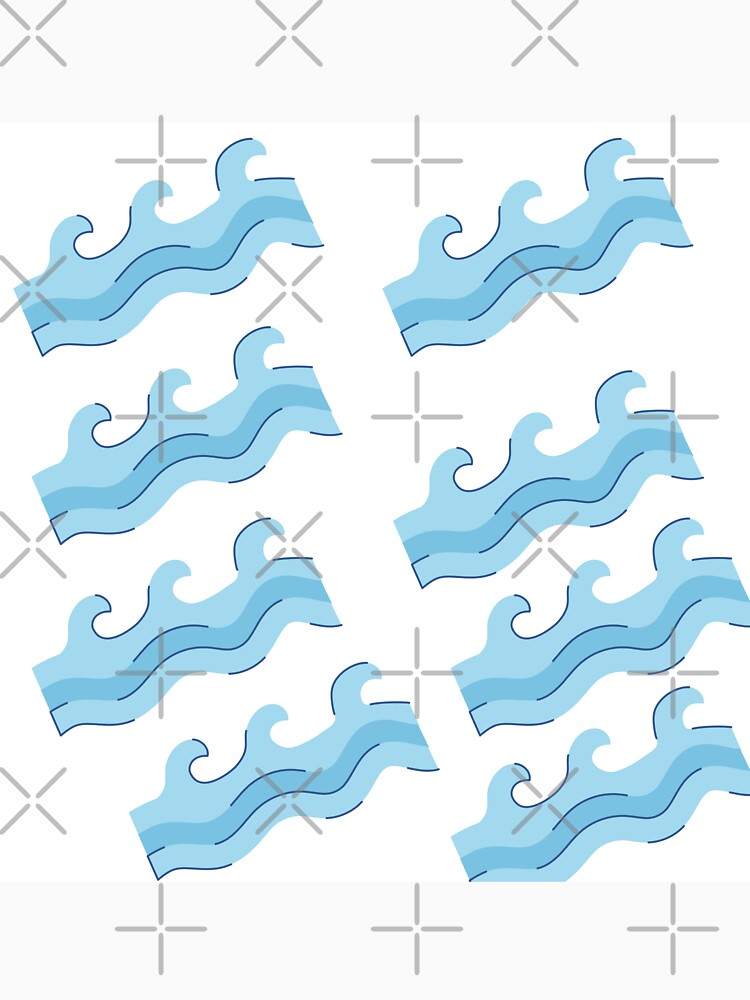 Ocean Bathmat Cute Blue Waves Pattern by mimosadesigns T-Shirts, Hoodie, Sweatshirt | BlankRebels.com (Image 3)