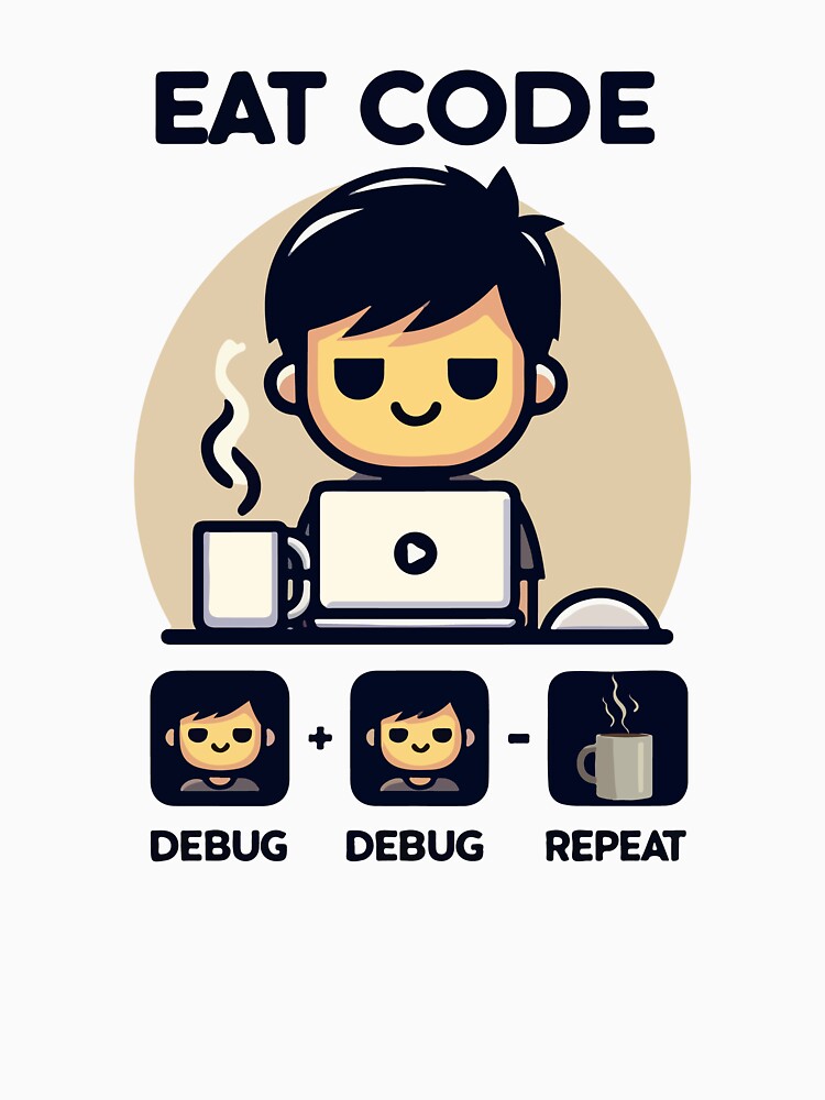 Eat Code Debug Repeat – Funny Programmer Coding Routine Design by Design-Pro-21 T-Shirts, Hoodie, Sweatshirt (Image 3)