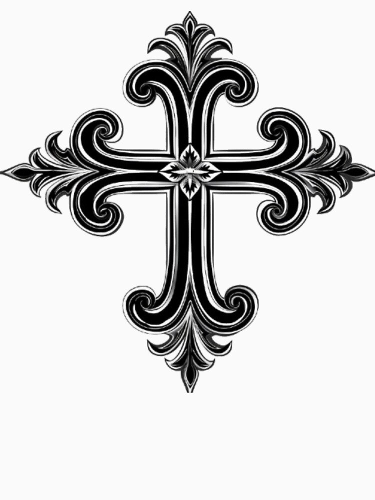Gothic Cross Ornament by AlexLineArt T-Shirts, Hoodie, Sweatshirt | BlankRebels.com (Image 3)