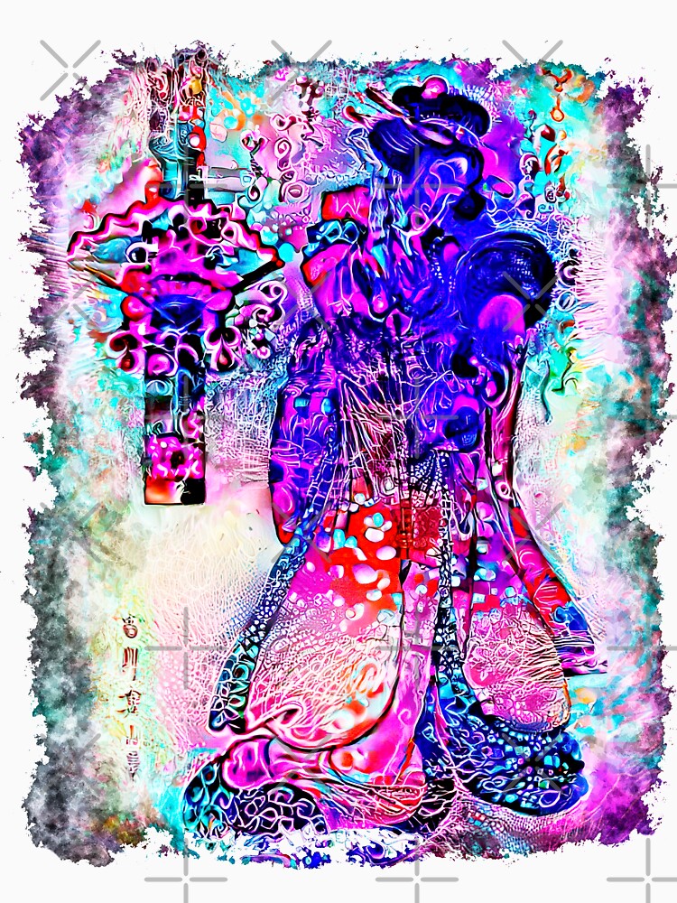 Grunge Psychedelic Geisha by NeoAntique-Art
