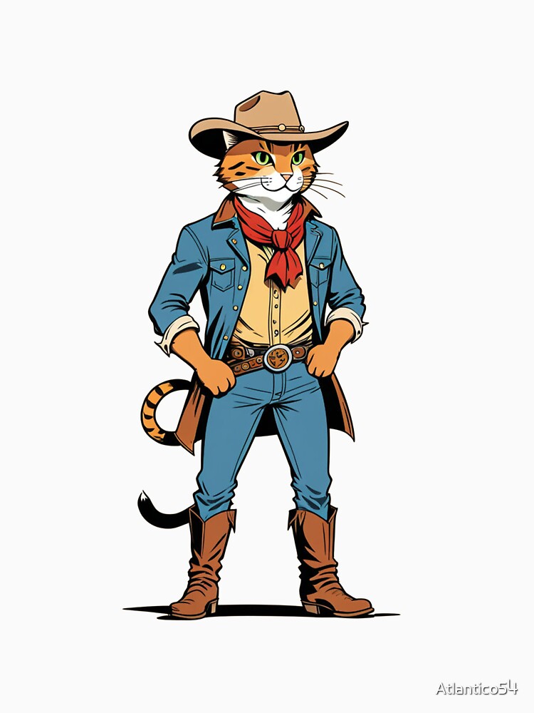 Cat Cowboy by Atlantico54 T-Shirts, Hoodie, Sweatshirt | BlankRebels.com (Image 3)