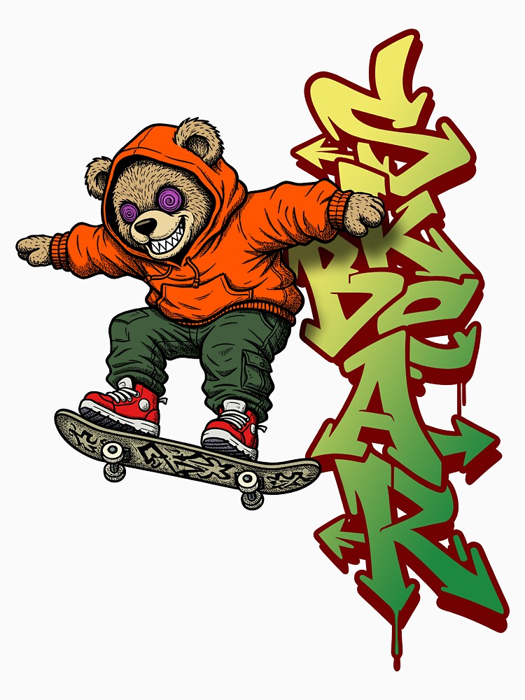 A bear on a skateboard by krabbaraban T-Shirts, Hoodie, Sweatshirt | BlankRebels.com (Image 3)