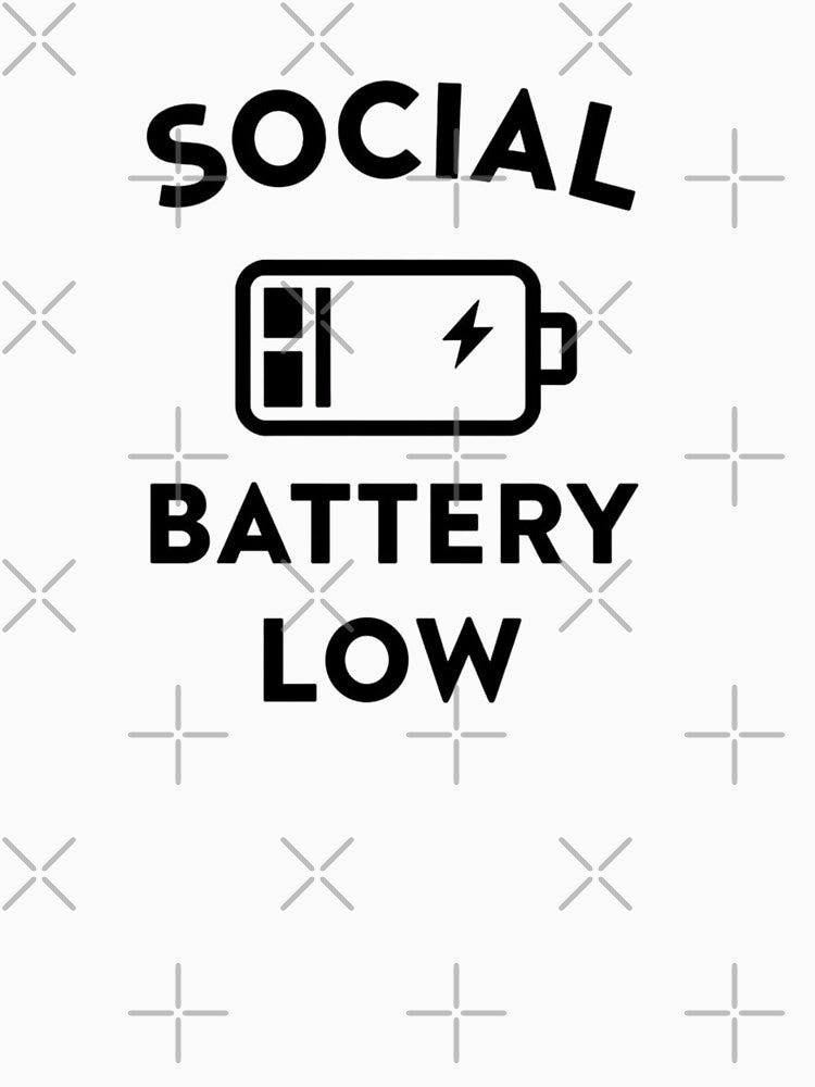Social Battery Low Funny Shirt by graphicear Hoodie, Sweatshirt | BlankRebels.com (Image 3)