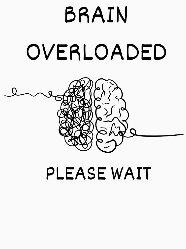 ADHD Overstimulation, Brain overloaded Please wait by Ola-urb T-Shirts, Hoodie, Sweatshirt | BlankRebels.com (Image 3)