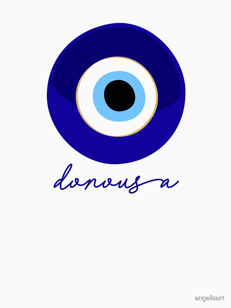DONOUSA - GREECE, EVIL EYE, Mati blue white. by angelisart T-Shirts, Hoodie, Sweatshirt | BlankRebels.com (Image 3)