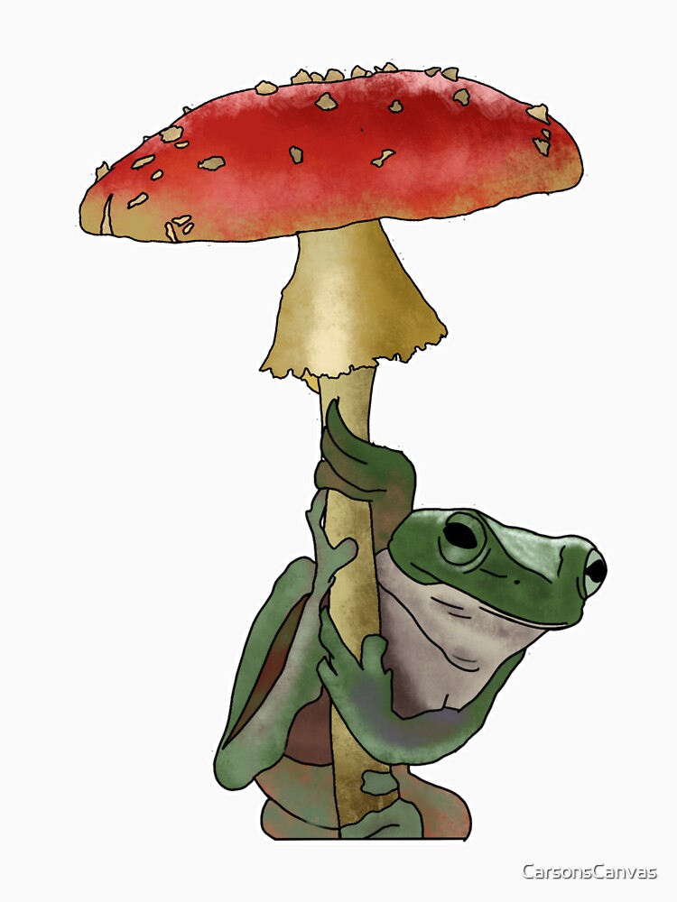 Froggy with mushroom by CarsonsCanvas T-Shirts, Hoodie, Sweatshirt | BlankRebels.com (Image 2)