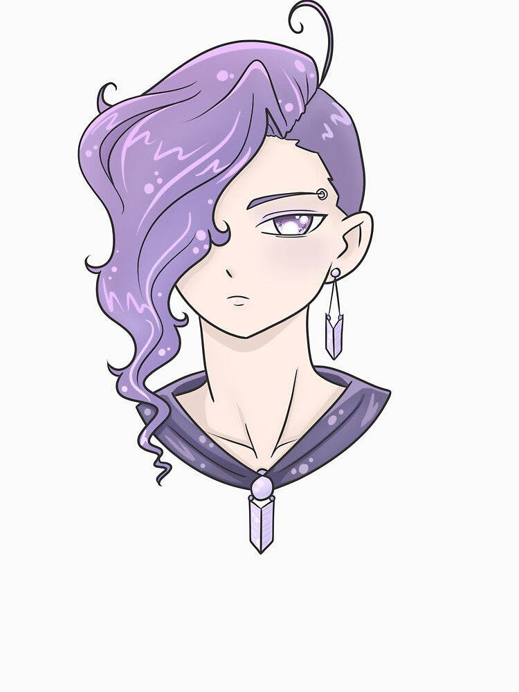Purple-Haired Manga Girl by kabocha-chan T-Shirts, Hoodie, Sweatshirt | BlankRebels.com (Image 3)