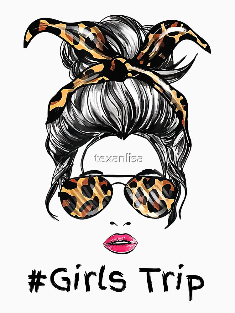 Girls Trip Leopard Messy Bun Life by speakupandshine T-Shirts, Hoodie, Sweatshirt | BlankRebels.com (Image 3)