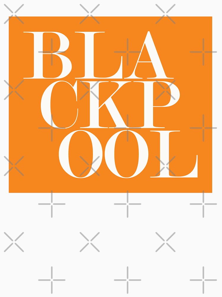 Blackpool UK Town Typography Minimalist Patriotic Travel Souvenir by kakarikihill
