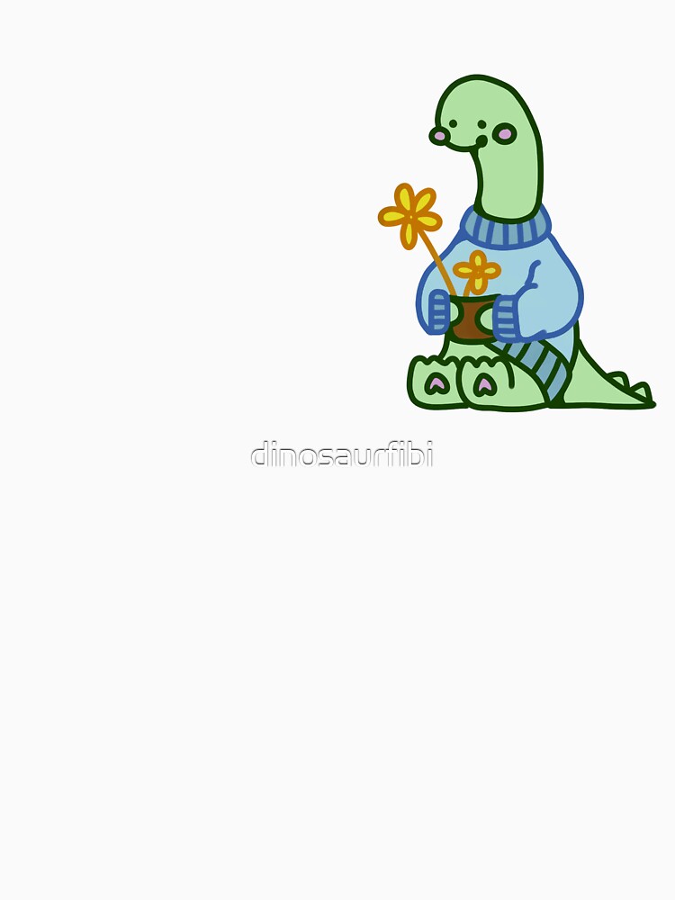Cute dinosaur dino flower by dinosaurfibi T-Shirts, Hoodie, Sweatshirt | BlankRebels.com (Image 3)
