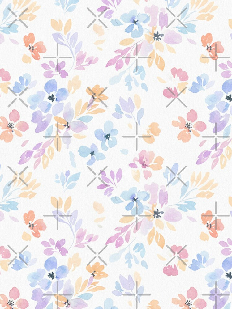 Pastel Watercolor Floral Seamless Pattern - Soft Spring Flowers by FashioonTrends T-Shirts, Hoodie, Sweatshirt (Image 3)