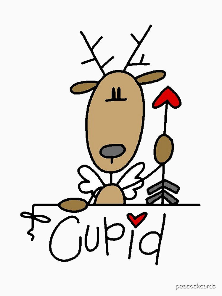 Cupid Reindeer Christmas Holiday by peacockcards T-Shirts, Hoodie, Sweatshirt | BlankRebels.com (Image 3)