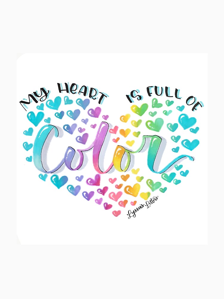 Rainbow Heart | Calligraphy by Lyssa's Letters by Lyssa's  Letters T-Shirts, Hoodie, Sweatshirt | BlankRebels.com (Image 3)