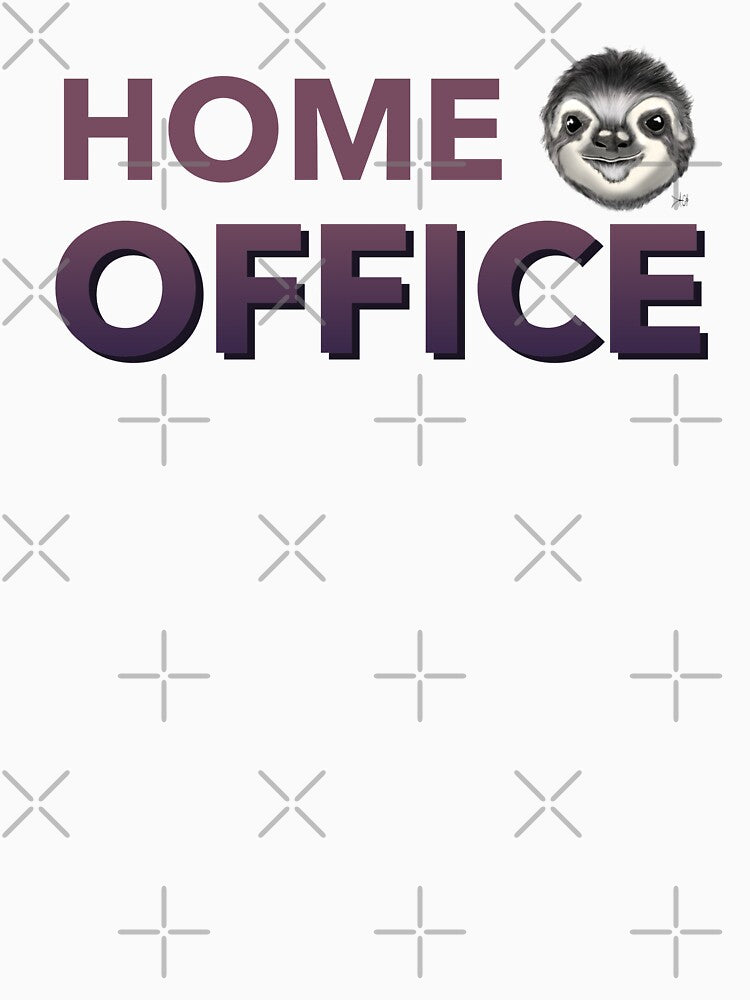 lazy home office shirt with sloth office by DAGHO