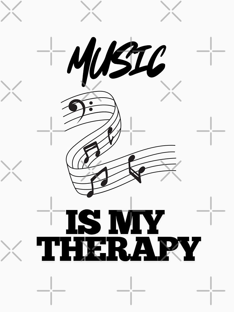 Music is my therapy by CultDigHoriz T-Shirts, Hoodie, Sweatshirt | BlankRebels.com (Image 3)