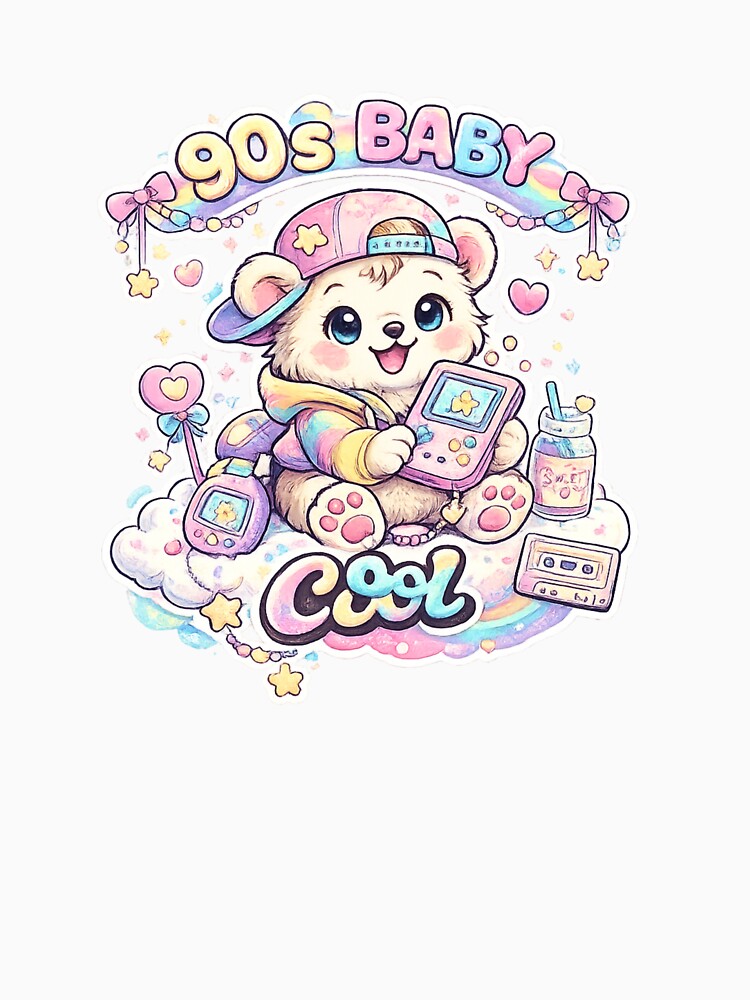 90s Baby Cool Teddy Bear. by Nika Art Studio T-Shirts, Hoodie, Sweatshirt | BlankRebels.com (Image 3)
