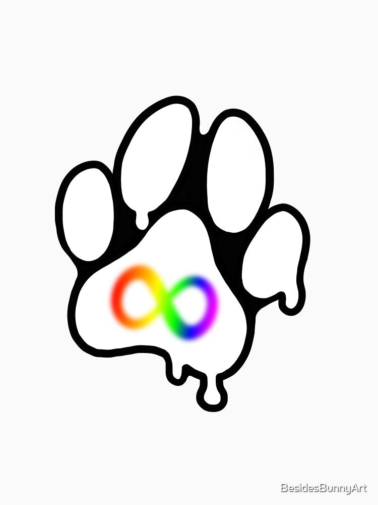 Autistic Pride Paw by BesidesBunnyArt T-Shirts, Hoodie, Sweatshirt | BlankRebels.com (Image 3)