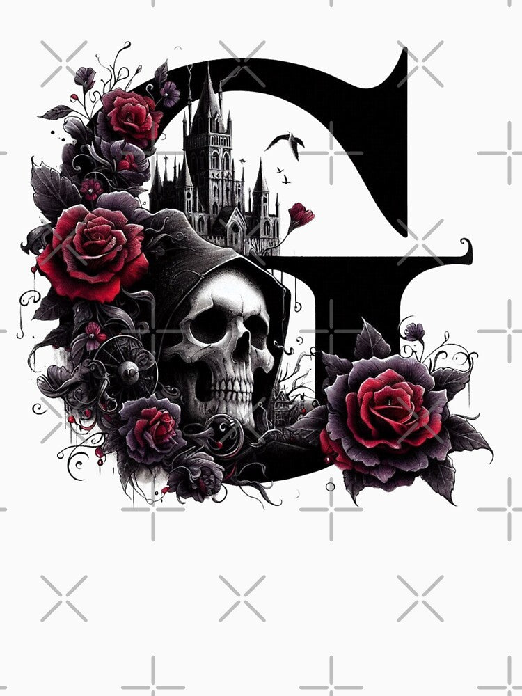 Gothic Halloween Skull and Roses G by CultDigHoriz T-Shirts, Hoodie, Sweatshirt | BlankRebels.com (Image 3)