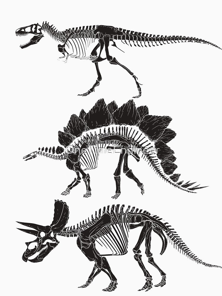 Dinosaur Skeleton funny by OneTimeEngineer T-Shirts, Hoodie, Sweatshirt | BlankRebels.com (Image 3)
