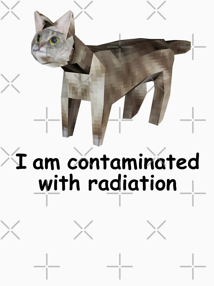 I'm Contaminated With Radiation Kitr Low Poly Cat Meme Weidrcore by fomodesigns