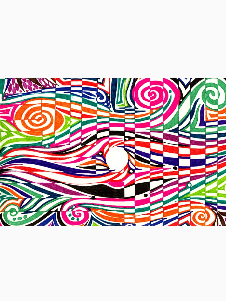 Trippy Colored Swirls Doodle by Courtney Wartner T-Shirts, Hoodie, Sweatshirt | BlankRebels.com (Image 3)