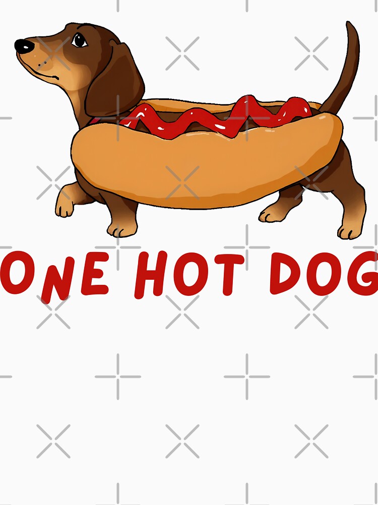 One Hot Dog Funny Dachshund Watercolor by Magnolia Valley Art T-Shirts, Hoodie, Sweatshirt | BlankRebels.com (Image 3)